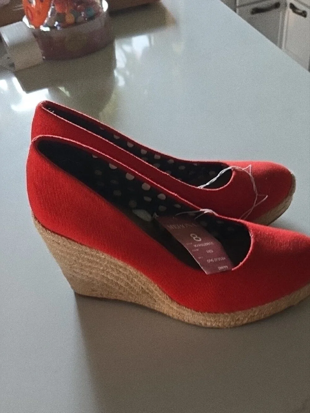 Merona Red Women’s Espadrille Wedge Pumps